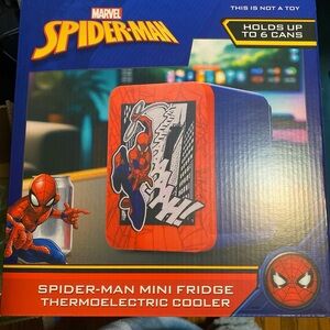 Marvel Spider-Man Mini Fridge Cooler in Red and Blue
